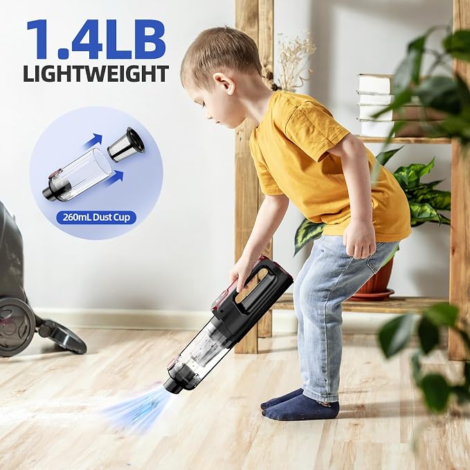 Handheld Vacuum Cleaner, 18000Pa 2 in 1 Cordless Car Vacuum Cleaner&Air Duster - Image 7