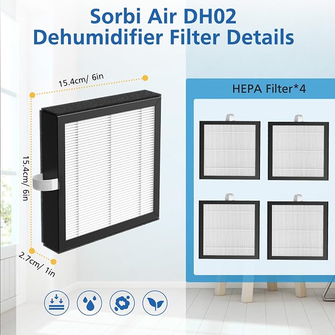 4 Pack DH02 Replacement Filter Compatible - Image 5