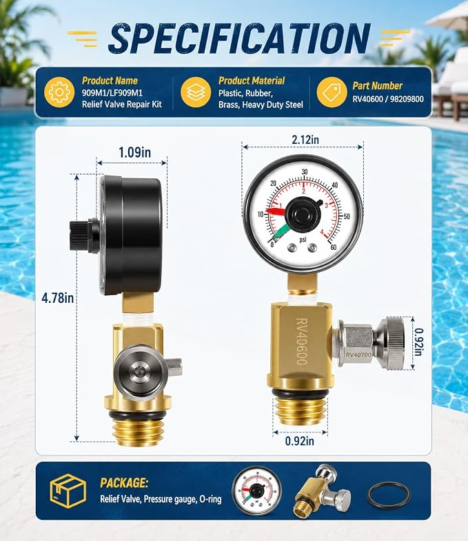 98209800 High Flow Manual Relief Valve/Air Relief Manual Valve Assembly - Image 3