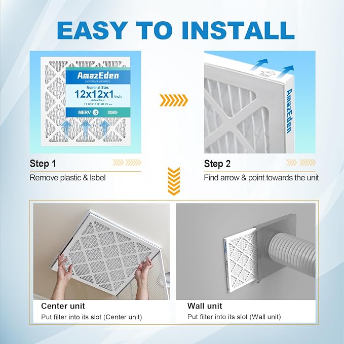 12x12x1 Air Filter 6-Pack MPR 600 & FPR 5 AC Furnace Filters Pleated Dust - Image 6
