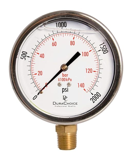 4" Oil Filled Pressure Gauge - Image 4