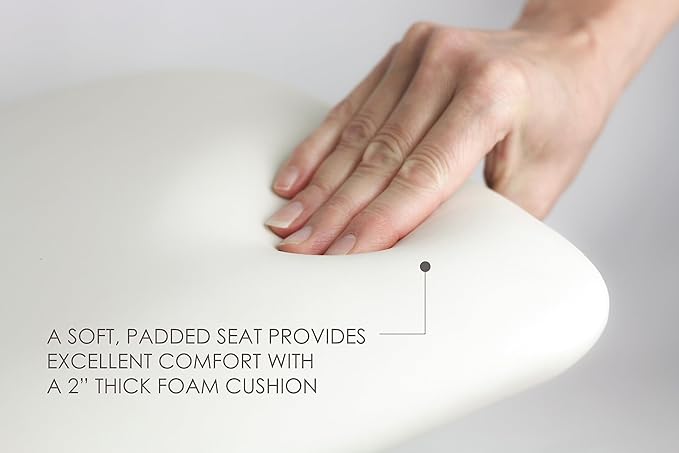 Seachrome Lift-Assist Shower Seat, L-Shaped Right-Hand, ADA, Wall Mount, Padded White Naugahyde