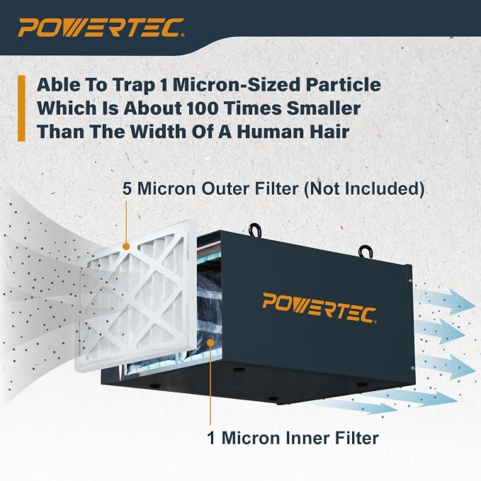 POWERTEC 1 Micron Activated Carbon Inner Air Filters - Image 3