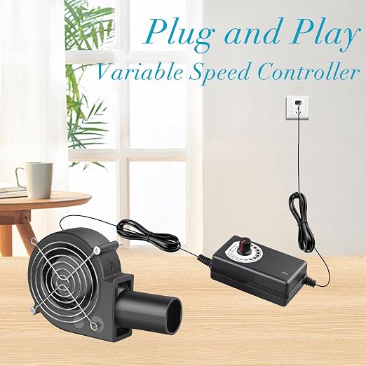 Wathai BBQ Air Mover Blower Fan 12V 97mm x 33mm, Variable Speed Centrifugal Fan - Image 5