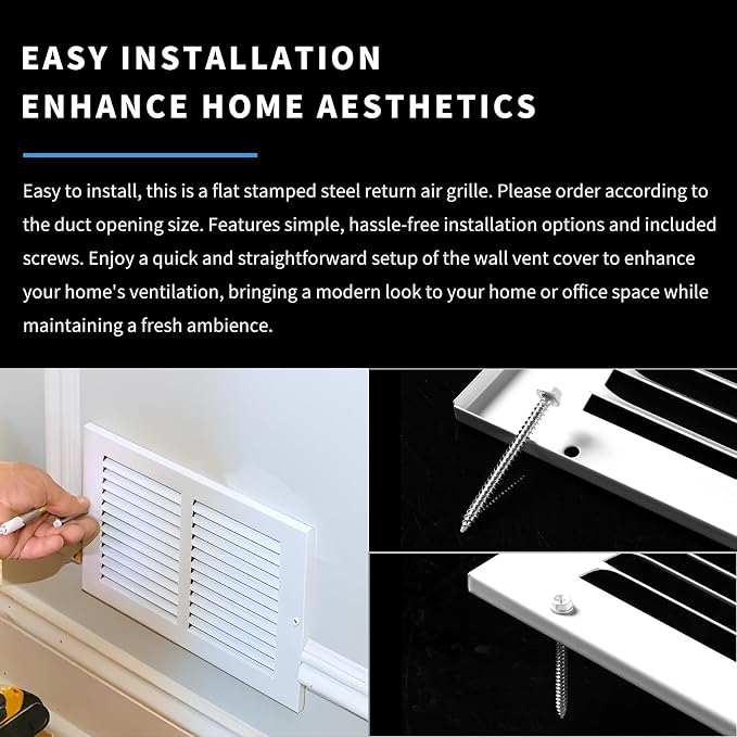 30x6 Return Air Grille, Air Return Vent Cover, Flat Vent Cover, Rejillas De - Image 6