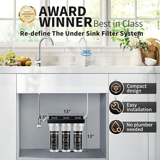 Water Filter for Sink with Faucet, 3-Stage Deep Filtration, NSF/ANSI 42&53 - Image 3