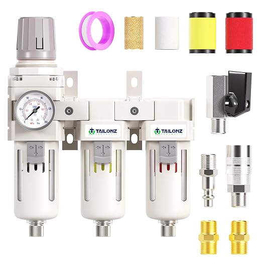 TAILONZ PNEUMATIC 0-150PSI 3/8 Inch NPT Grade 3 Stage Air Drying System by TAILONZPNEUMATIC