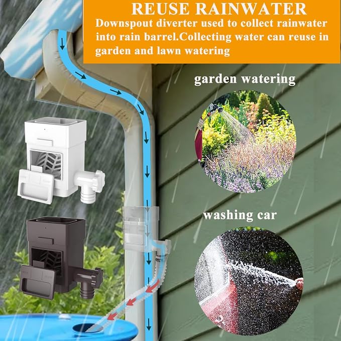 Rain Barrel Diverter Kit, Downspout Diverter Fits - Image 2