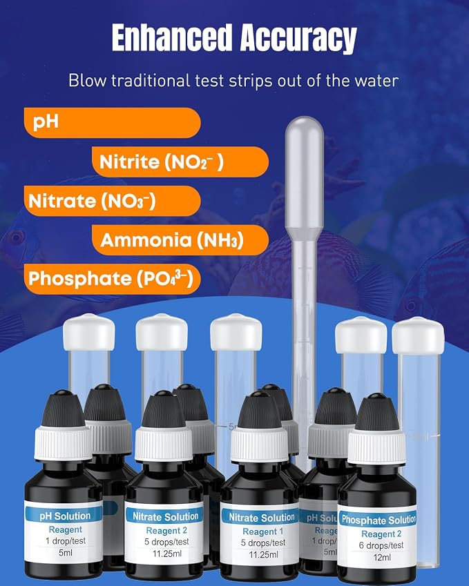 Pawfly 5 in 1 Aquarium Water Master Test Kit, Aquarium Water Test Kit Fish Tank - Image 4