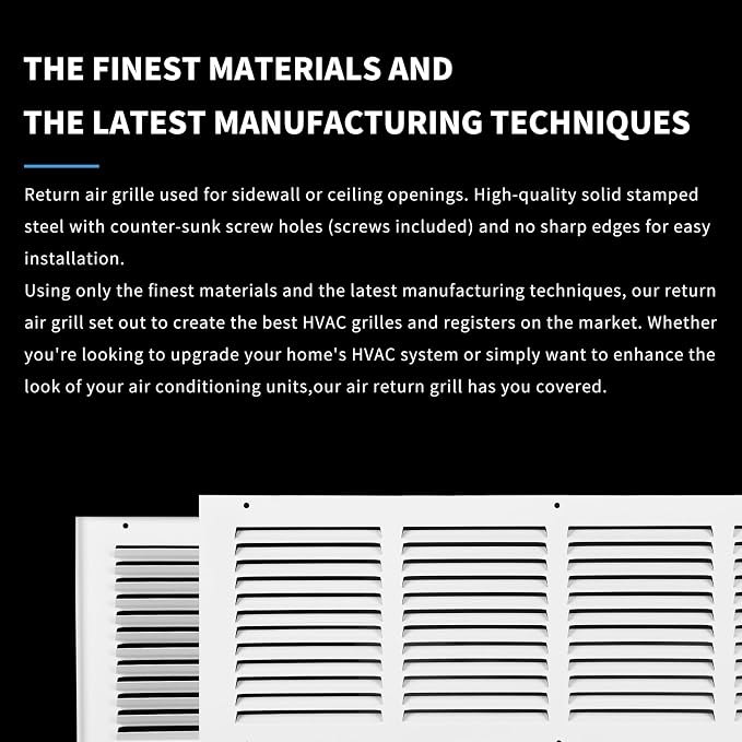 20x6 Air Register, Air Return Vent Cover, Flat Vent Cover, Rejillas De Aire - Image 5