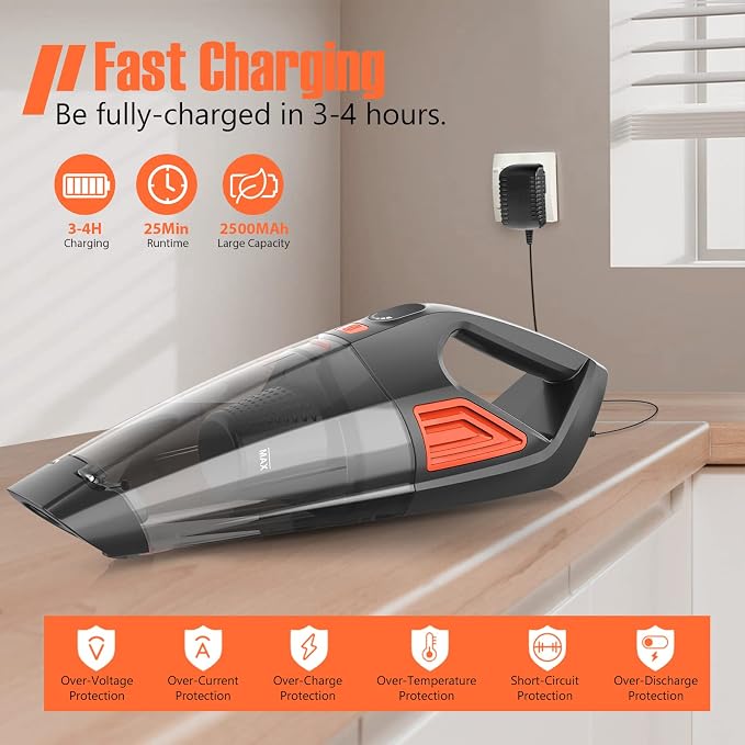 Handheld Vacuum Cordless Cleaner, Powerful Portable and Dust Buster Hand Vcauum - Image 6