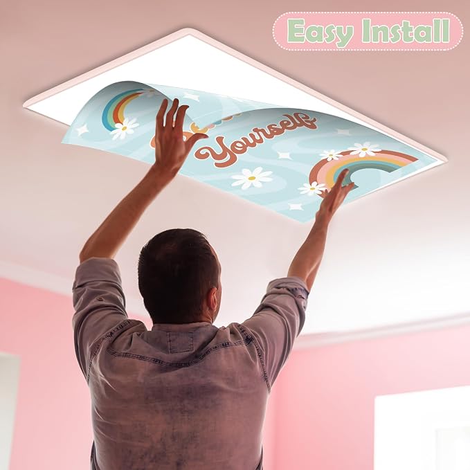 8Pcs Fluorescent Light Covers for Classroom Ceiling Lights, 4 x 2 Feet - Image 4