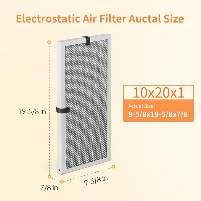 2-Pack 10x20x1 MERV 8 Reusable & Washable Electrostatic Air Filters - Image 2