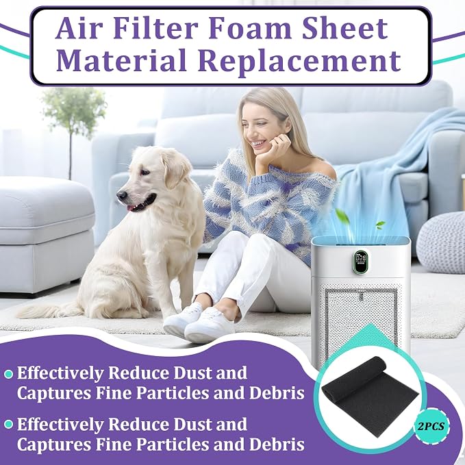 2PCS Air Filter Foam Sheet Material Compatible - Image 2