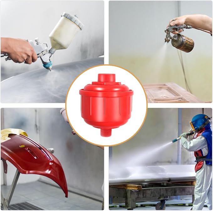 2PCS Mini Red Disposable Air Water Filters Paint Gun Filter Disposable - Image 5