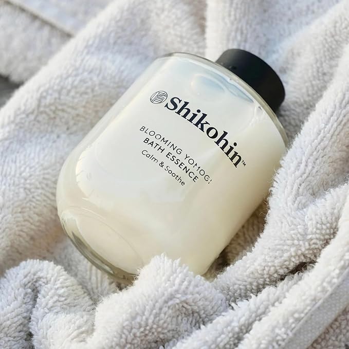Blooming Yomogi Bath Essence: Milky Bath Oil with Yomogi Leaf, Camellia & Rice Bran - Natural Aromatherapy Soak - 100ml - Forest Bathing Scent - Vegan, Cruelty-Free, Made in Japan