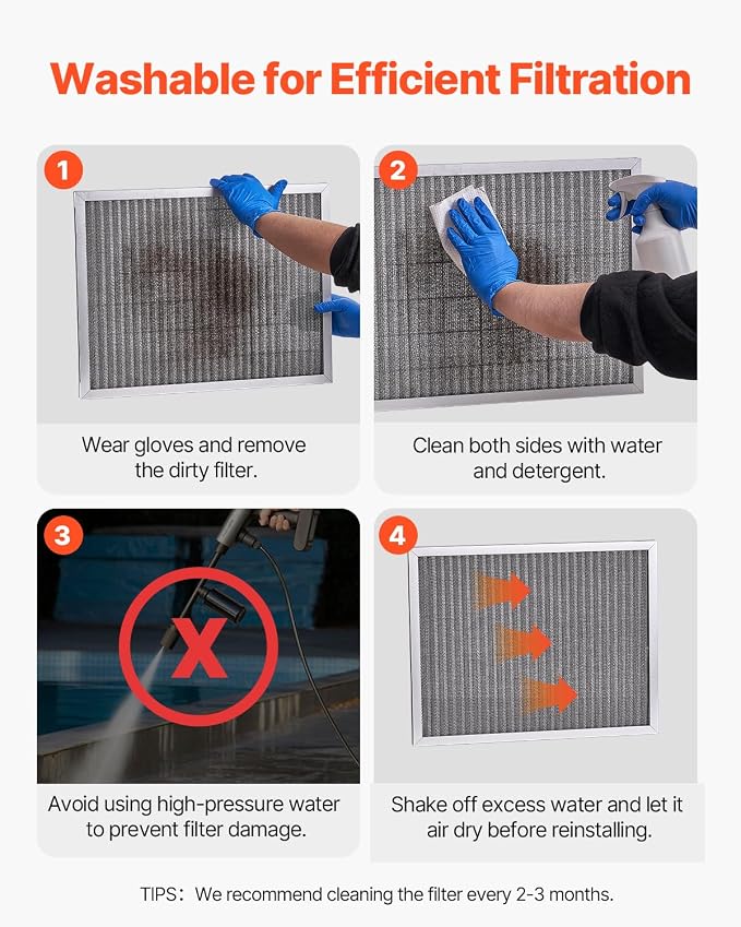 VEVOR Electrostatic Air Filter, MERV 8 Long Lifetime, Healthier Home or Office - Image 5