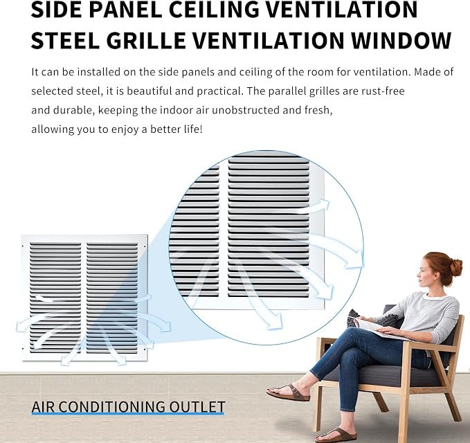 14x14 Return Air Grille, Air Return Vent Cover, Flat Vent Cover, Rejillas De - Image 7