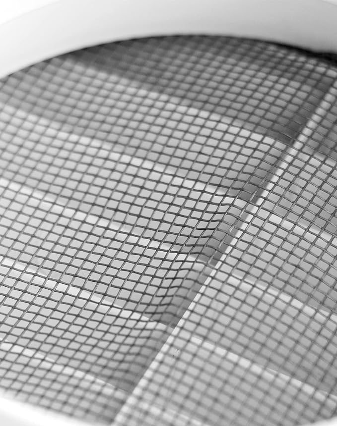 QWORK Air Vent ABS Louver Grille Cover, 2 Pack 4" Square Covers - Image 4