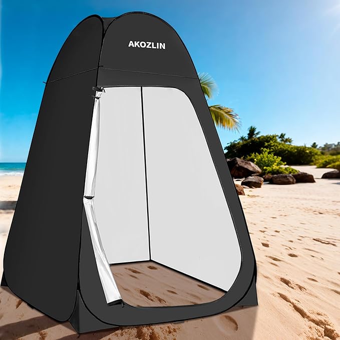 AKOZLIN Portable Pop Up Shower Tent Instant Privacy Dressing Changing Tent Outdoor Shower Room Camp Toilet Tent