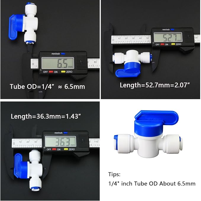 Water purifier globe valve, straight through 1/4 "FPT pipe quick collection - Image 3