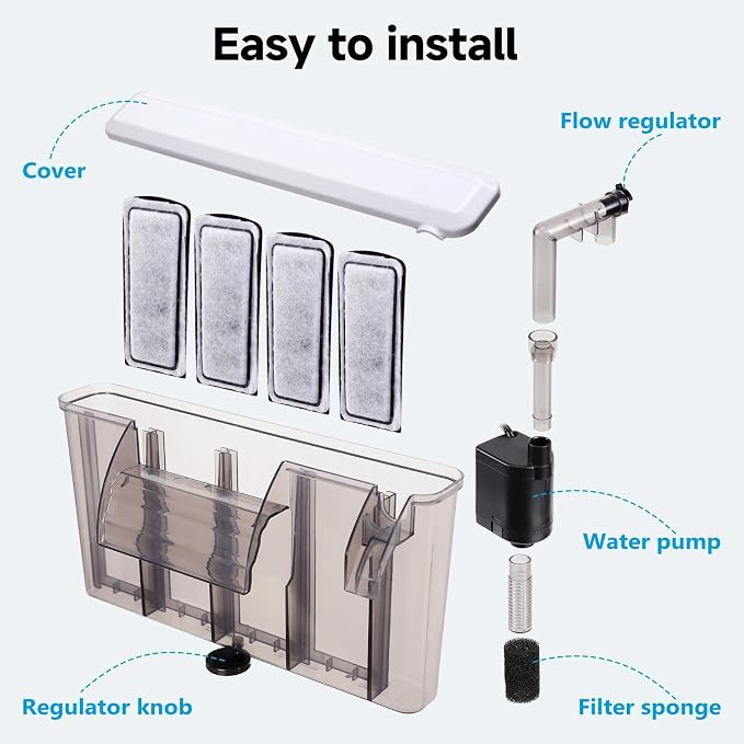 AQQA Quiet Hang on Back Aquarium Filter - Image 6
