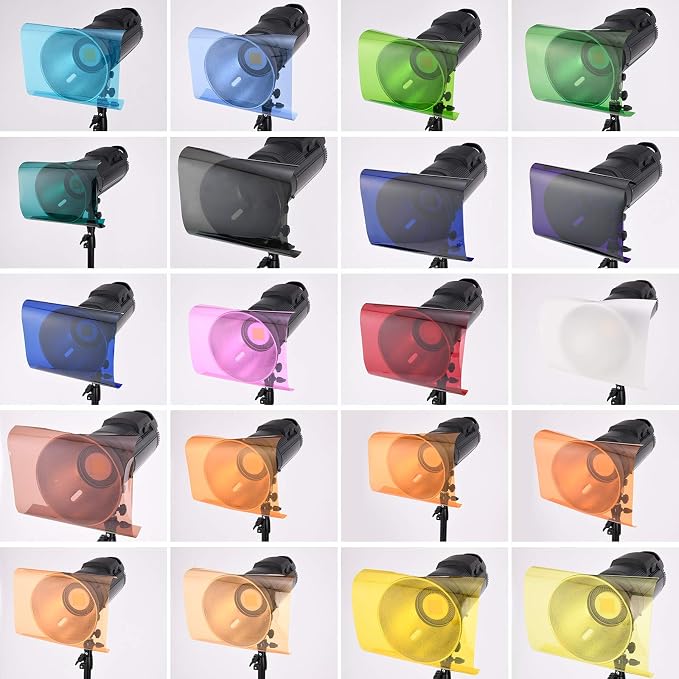 Selens 20pcs Color Gel Filter for Lighting Effect, 10x10 Inches Photography - Image 2