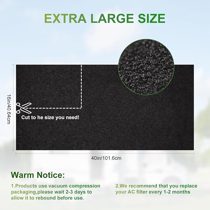 SUNCARACCL RV AC Filters Replacement, Can Cut to Fit Air filter - Image 5