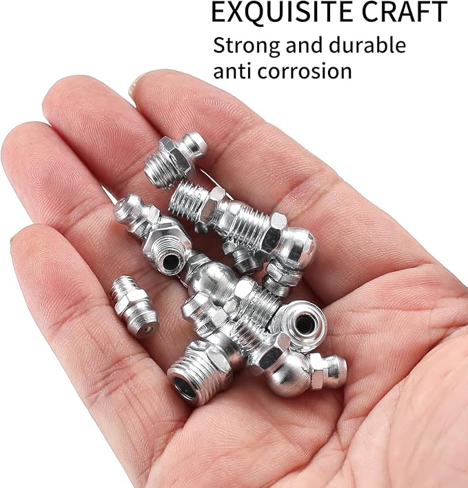 60 Pcs Metric Grease Fittings Kit, Hydraulic Grease Zerk Assortment Kit - Image 5
