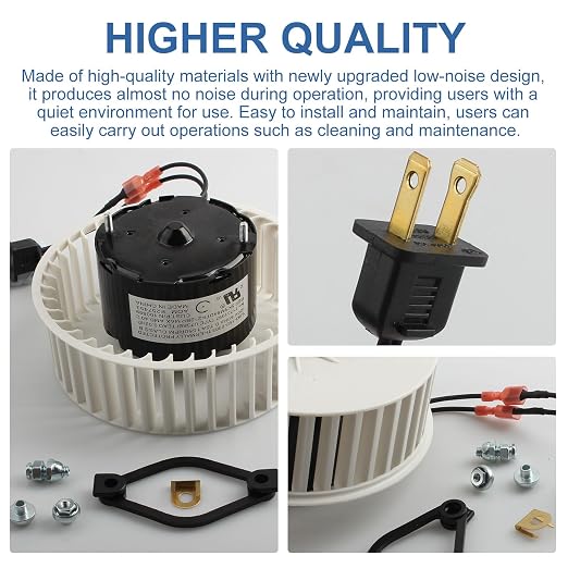 Upgrade 8663RP 8664RP Bathroom Fan Motor Replacement & Fan Blower Wheel - Image 5