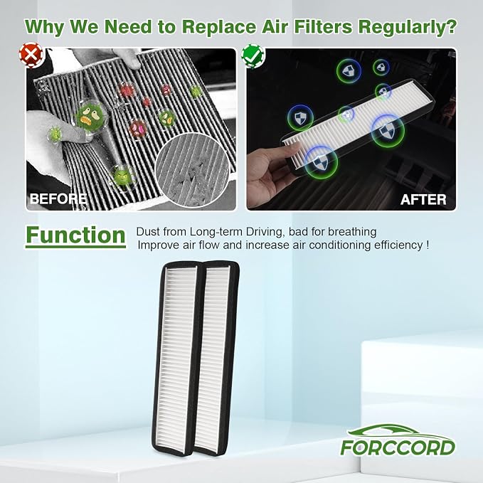External Cabin Air Filter 2-PACK Fit - Image 6