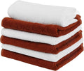 6 Pack 100% Cotton Wash Cloth, 12x12 Inch Highly Absorbent and Soft Feel Fingertip Towels, Machine Washable Washcloths for Bathroom, Gym, Hotel, Spa and Kitchen