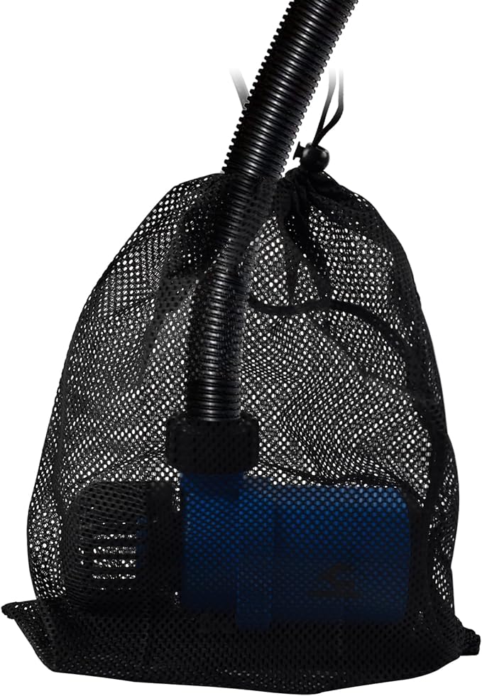 CONQUERALL 12.2x16.1inch Pond Filter Mesh Bag Pump Barrier Bag Black Polyester by CONQUERALL