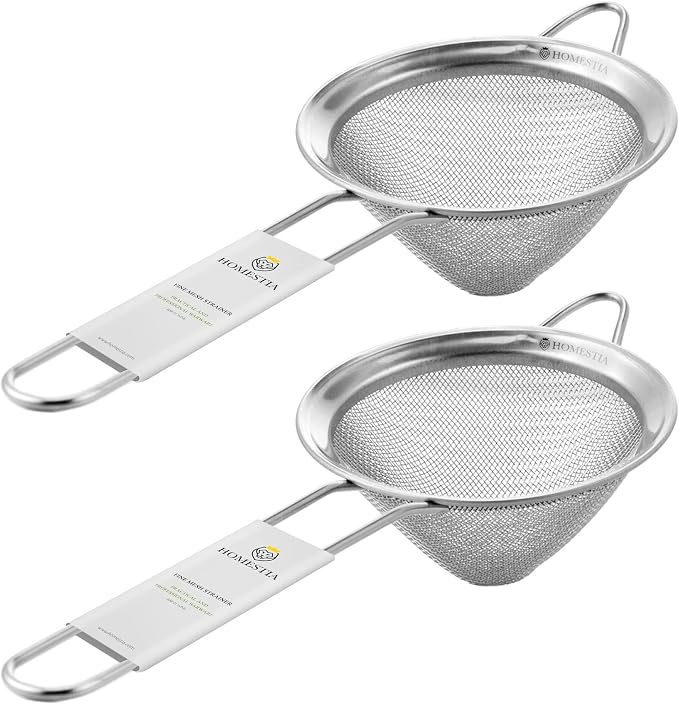 Homestia 2 Piece 3.3" Fine Mesh Strainer by Homestia