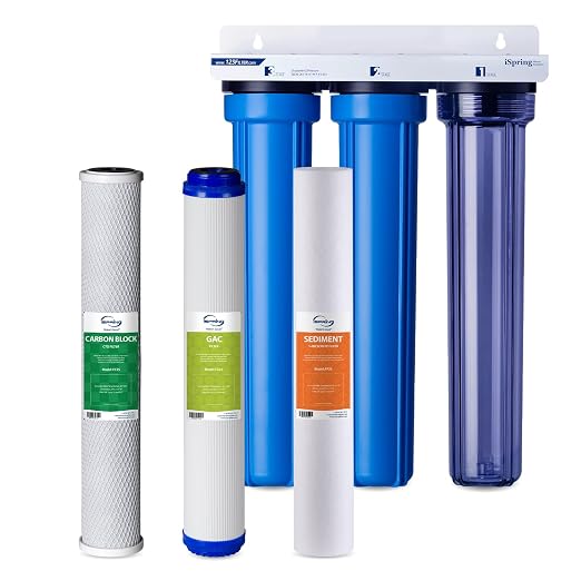 iSpring Whole House Water Filter System, 3-Stage Whole House Water Filtration by iSpring