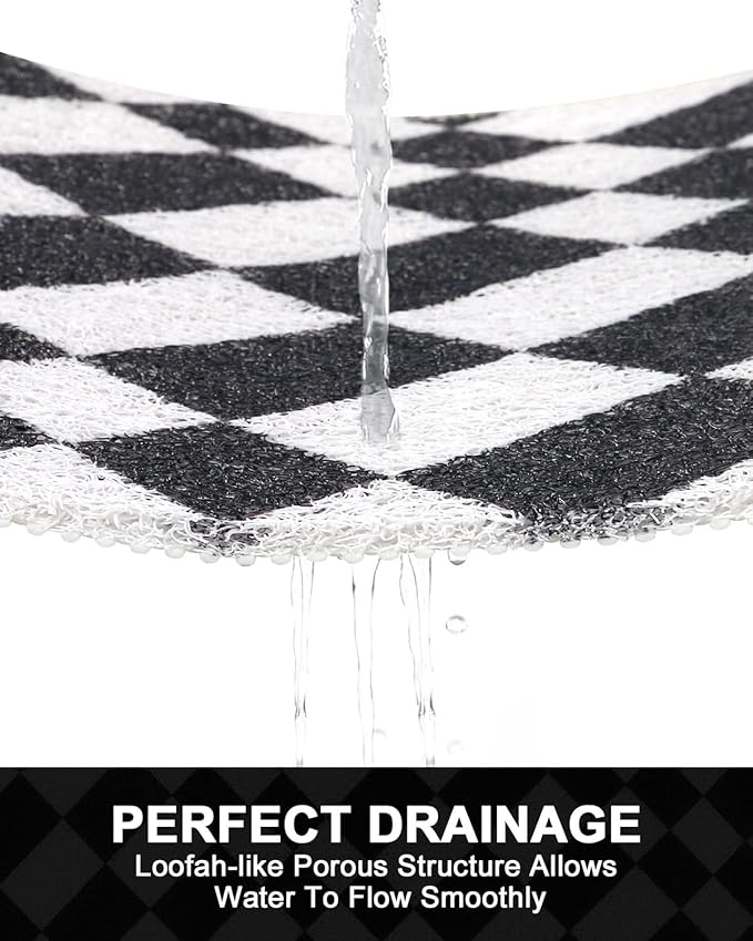 Shower Mat Non Slip - Quick Drying Anti Slip Shower Mats for Inside Shower, Soft PVC Loofah Foot Scrubber Mat, Extra Large Bath Mat for Shower, Tub, Bathroom, Floor, Kitchen, Home, Pool, Hotel