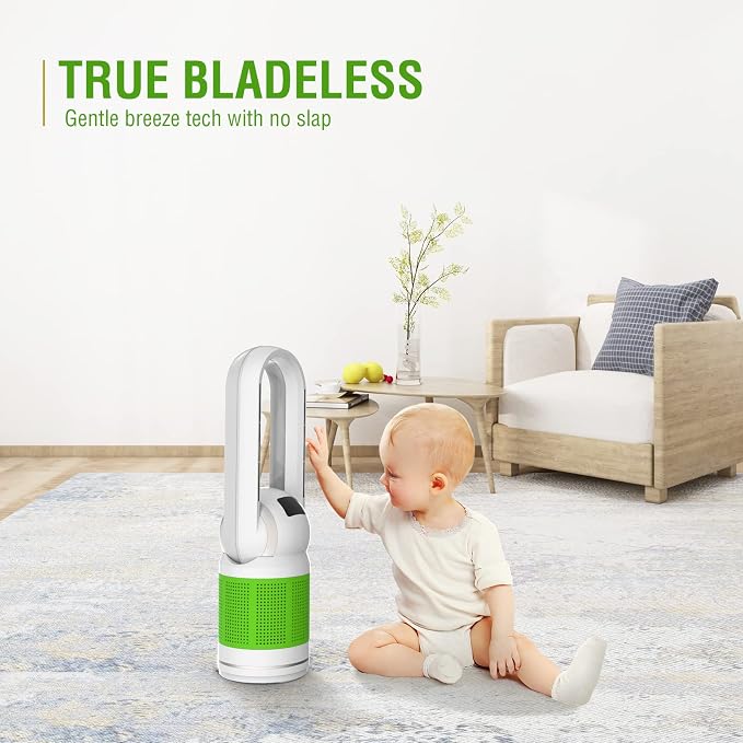 Mitcent Bladeless Tower Fan and Air Purifier in One 32-Inch, HEPA-filter - Image 2