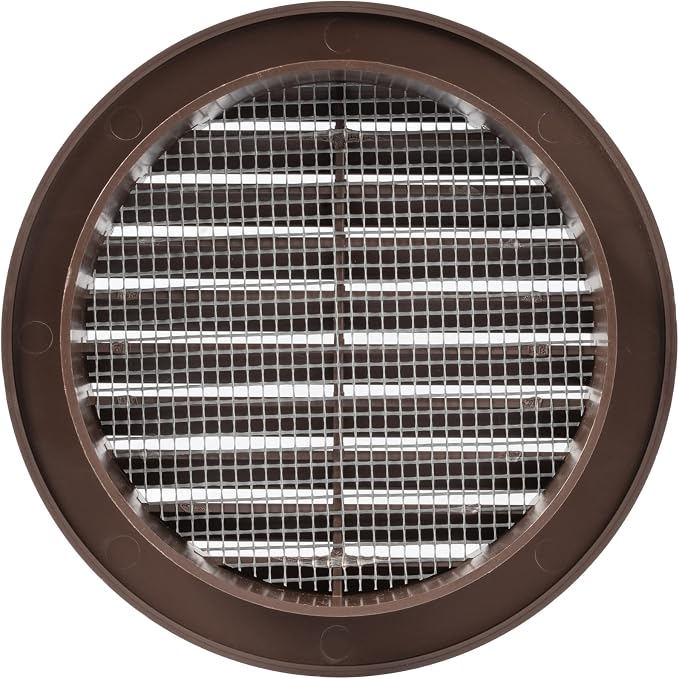Brown 4" Inch Round Ventilation Grille - Image 2