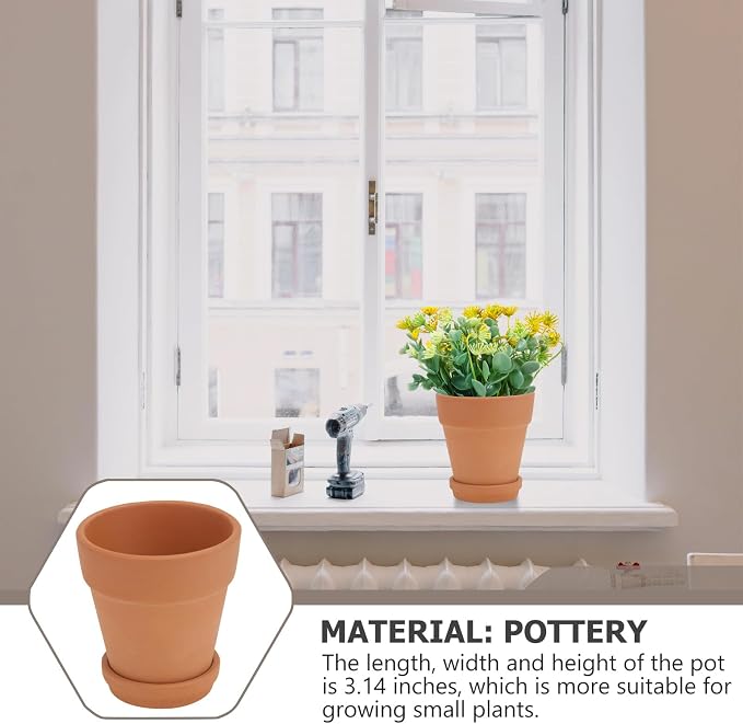 5pcs Red Terracotta Succulent Pots - Image 6