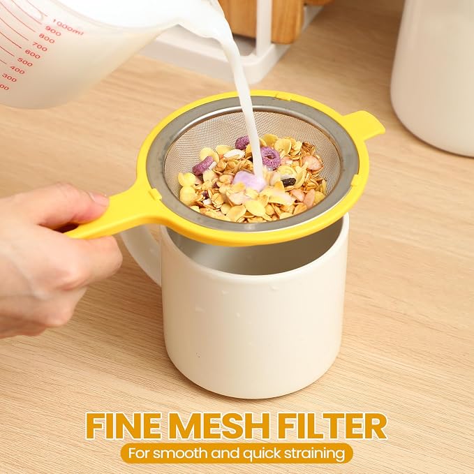 LemonRoad Set of 3 Stainless Steel Mesh Strainer 304 Fine Mesh Filters - Image 4