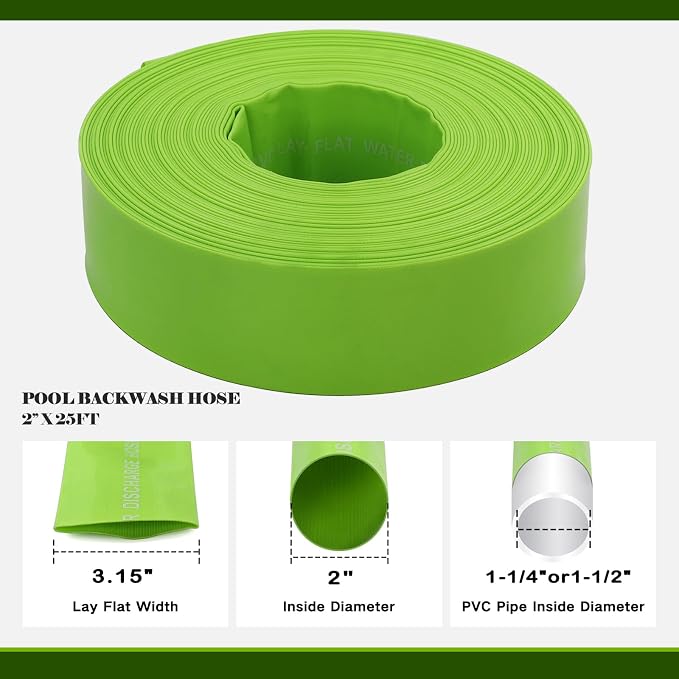 Eastrans 2'' x 25 FT Pool Backwash Hose - Image 2