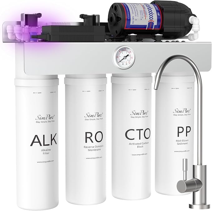 SimPure T1-400ALK Alkaline UV Reverse Osmosis System, NSF/ANSI 58 Certified by SimPure_Water