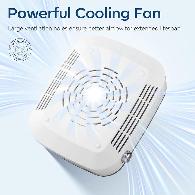 Makartt Cordless Nail Dust Collector: Rechargeable Fan Nail Vacuum - Image 9