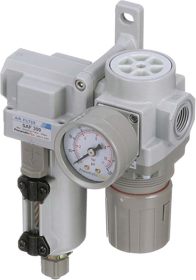 PneumaticPlus SAU320-N03G-MEP Compressed Air Filter Regulator Combo 3/8" NPT - Image 5