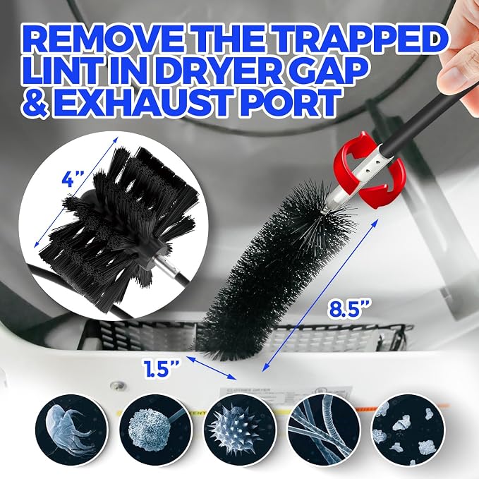 Holikme 40 Feet Dryer Vent Cleaner Kit, Flexible Lint Brush - Image 4
