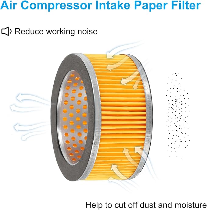 PATIKIL 4.2 x 2 Inch Air Compressor Intake Paper Filter 4 Pack Piston Type Air - Image 4
