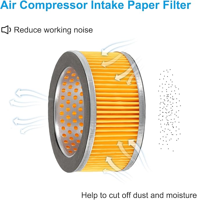 PATIKIL 4.2 x 2 Inch Air Compressor Intake Paper Filter 8 Pack Piston Type Air - Image 4