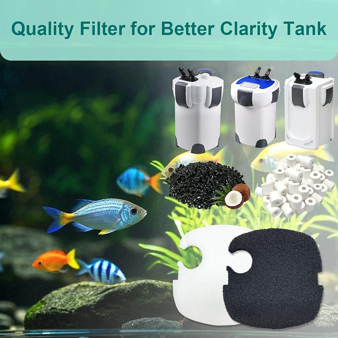 16-Set Aquarium Filter Replacement Media Compatible - Image 7