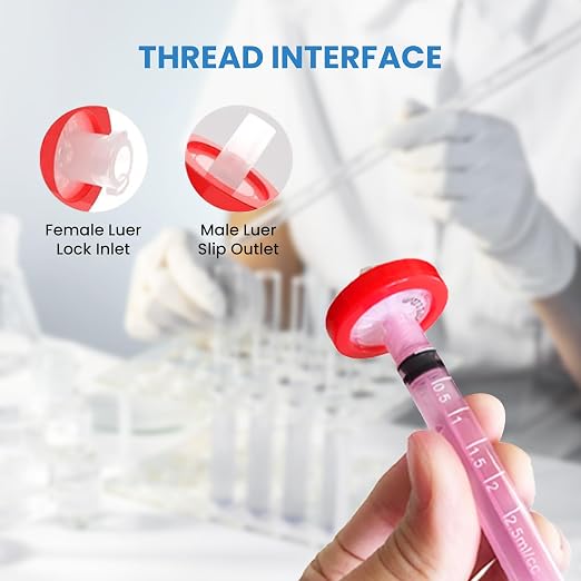 PVDF Membrane Syringe Filter 25mm Diameter 0.22um Pore Size Syringe Lab Filter - Image 4