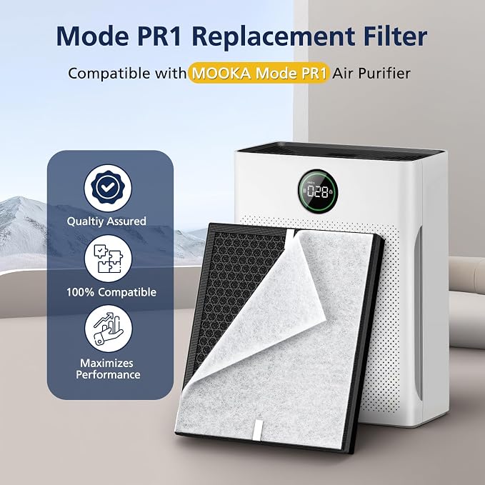 PR1 Replacement Filter for Mooka PR1 Air Purifier for Home Large Room up to - Image 2